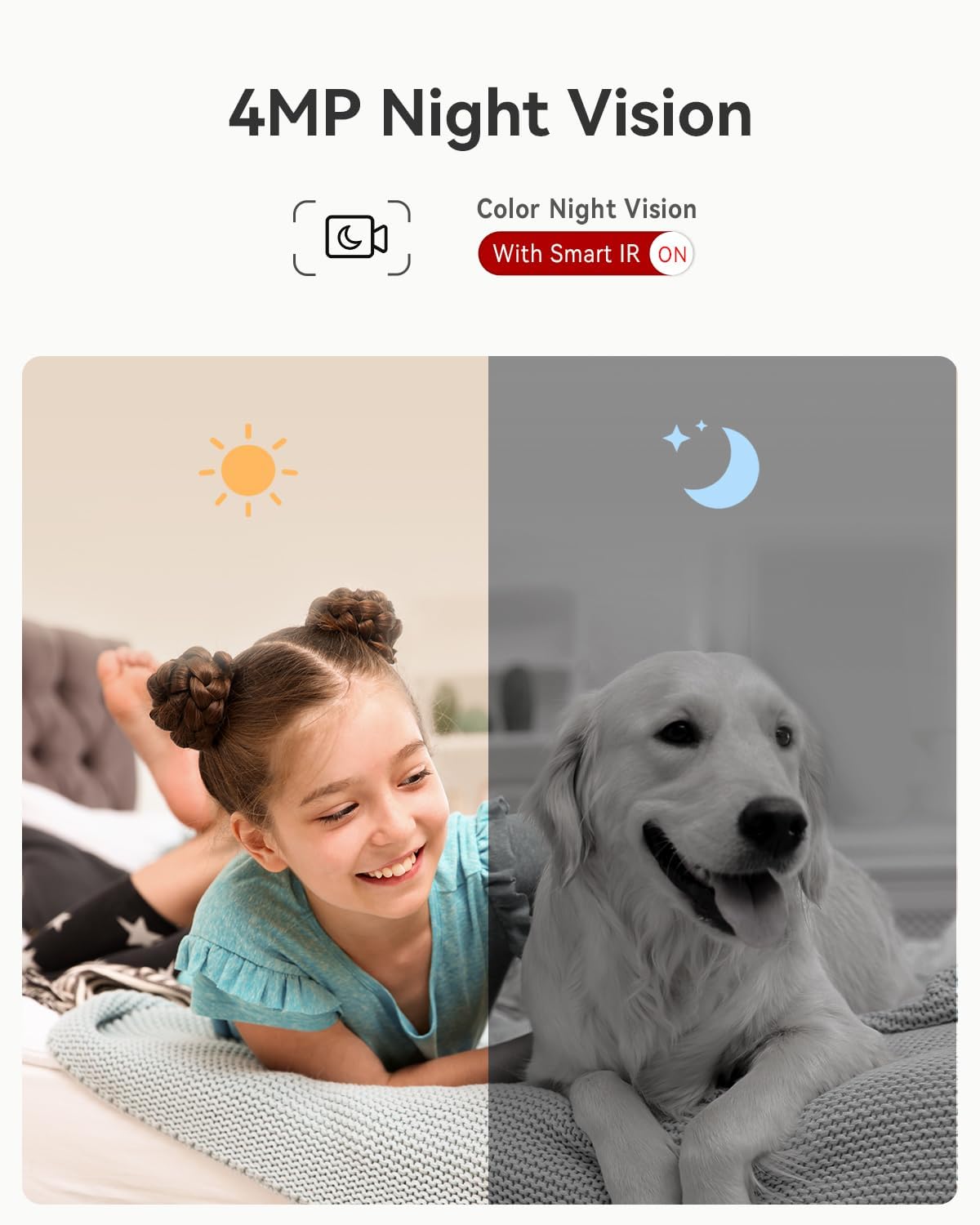 360 dual lens home security camera side profile product view | Smaroni