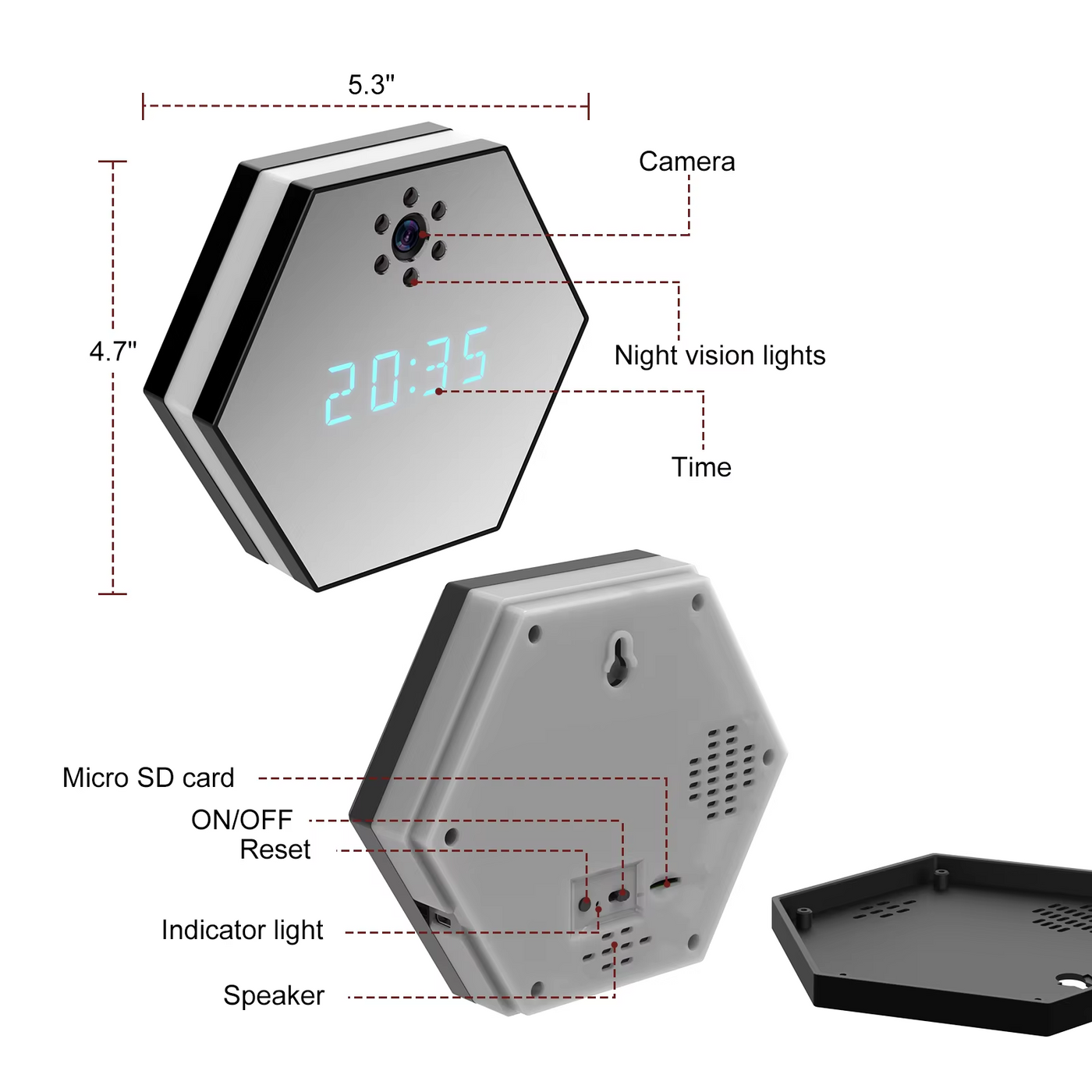 Wall Clock Mini Camera – 2MP WiFi Security Camera