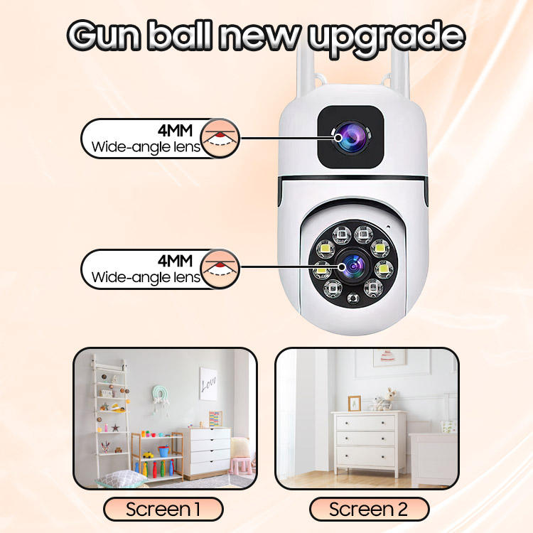V380 Pro Dual Lens WiFi Dome Camera 4MP