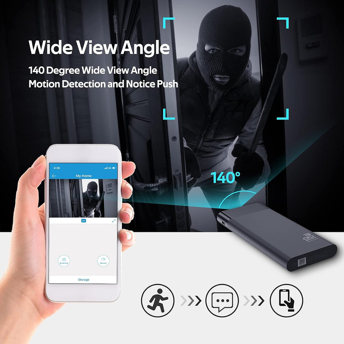 LIZVIE Power Bank Hidden Camera With WiFi App Viewing