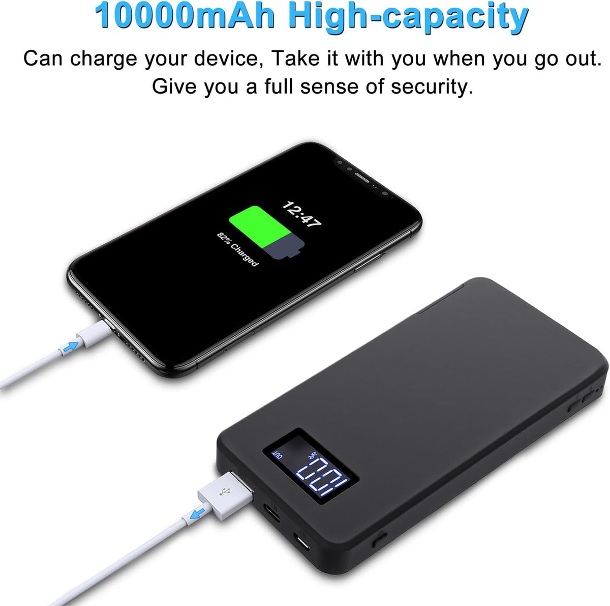 XISRU 64GB Power Bank Camera, USB Only, 32ft Night Vision