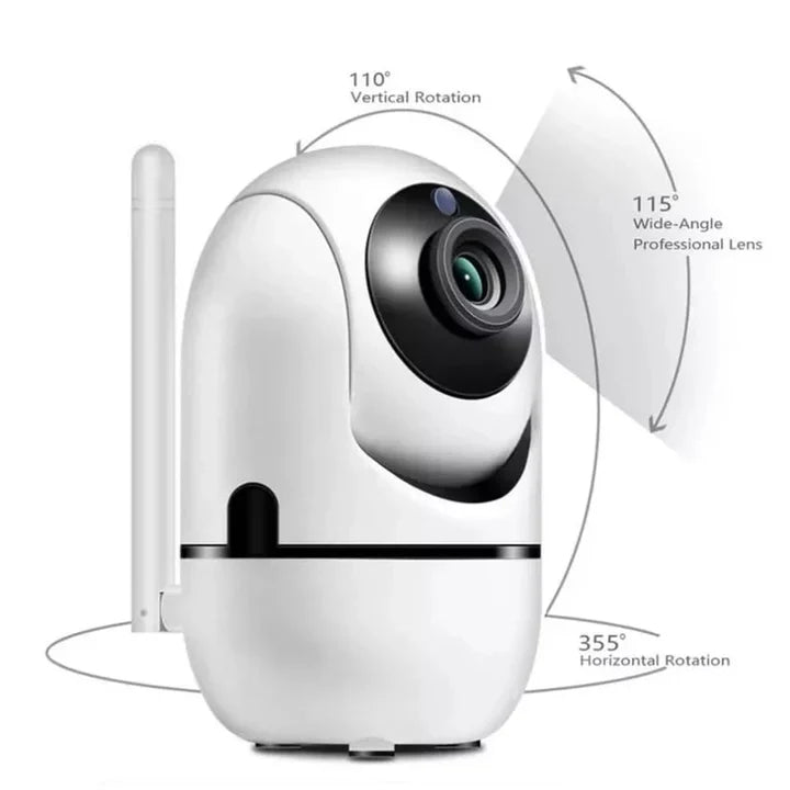 1080P WiFi PTZ Smart Camera - 355° Pan, 110° Tilt, Two-Way Audio