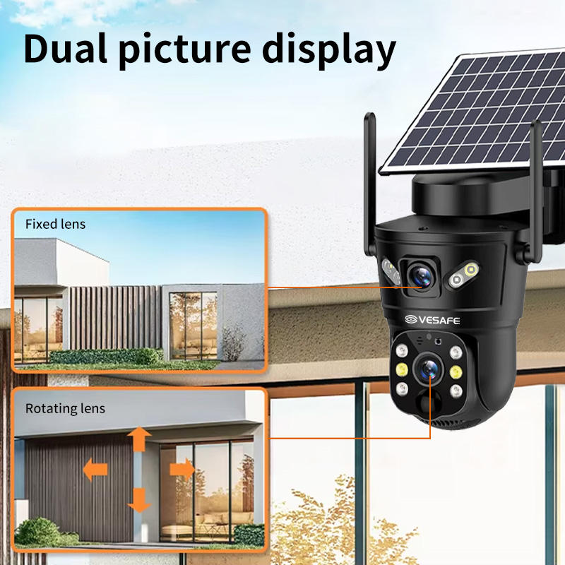 Outdoor Solar PTZ Security Camera 6MP
