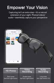 G2 Smart AI Photo Glasses with IP67 Waterproof and 32GB