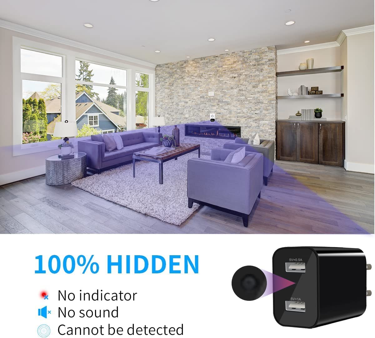 Dual WiFi USB Charger Camera
