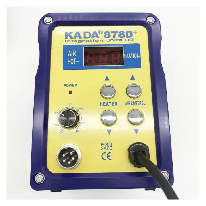 Kada 878D+ 2-in-1 SMD Rework Soldering Station - Hot Air Gun & Soldering Iron