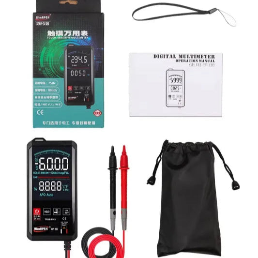 WinAPEX ET8136 Smart Touch Screen Digital Multimeter with NCV - Voltage, Current, Resistance Tester