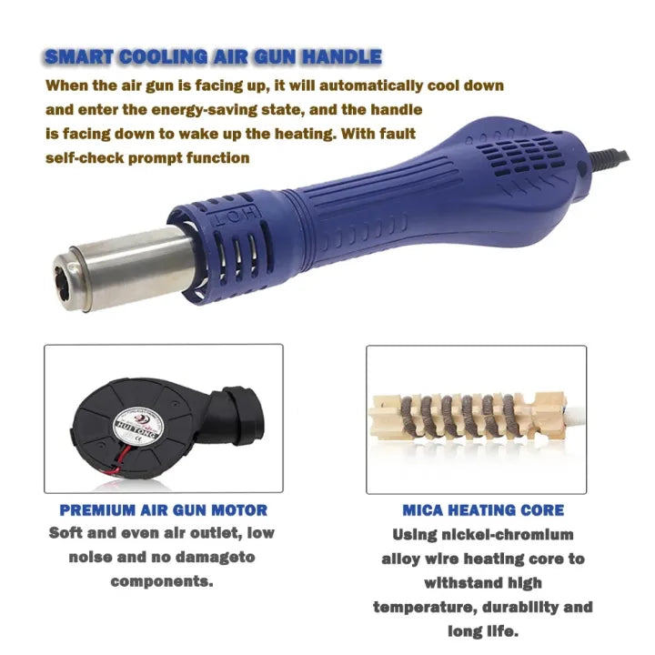 Kada 9803D+ 3-in-1 SMD Rework Station with Preheating Plate