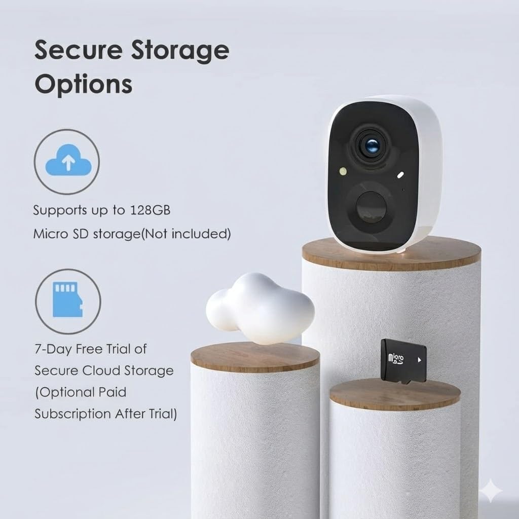 4 Pack 2K Ultra HD Wireless Outdoor Security Camera System image 7