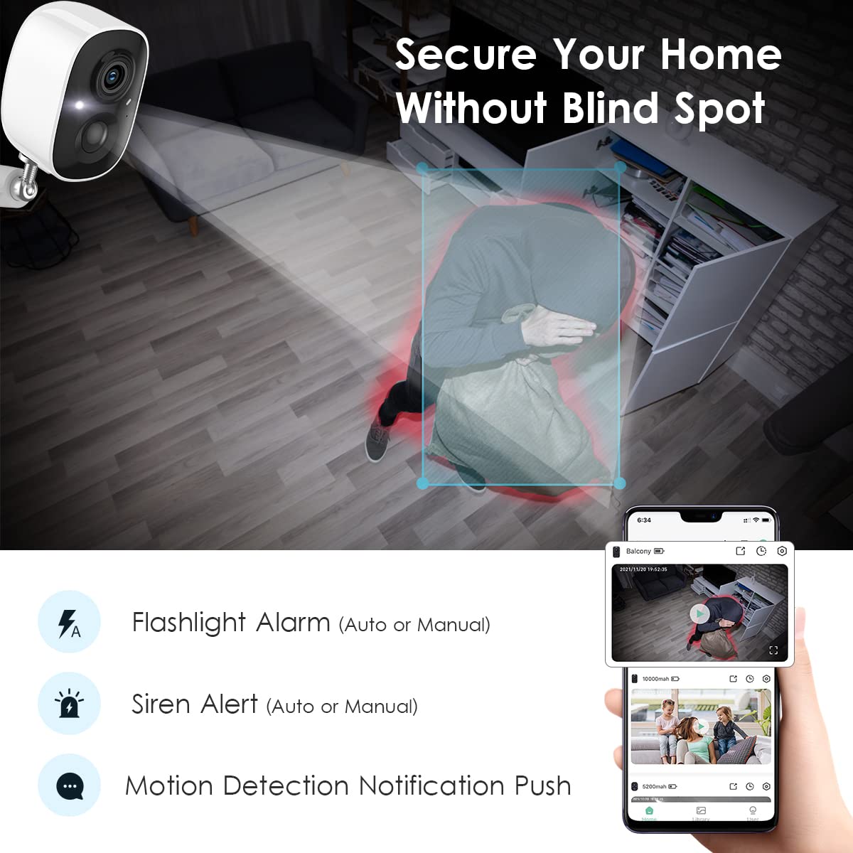 4 pack 2k ultra hd wireless outdoor security camera system feature clo