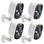 4 pack 2k ultra hd wireless outdoor security camera system front angle