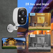 4 pack 2k ultra hd wireless outdoor security camera system rear design
