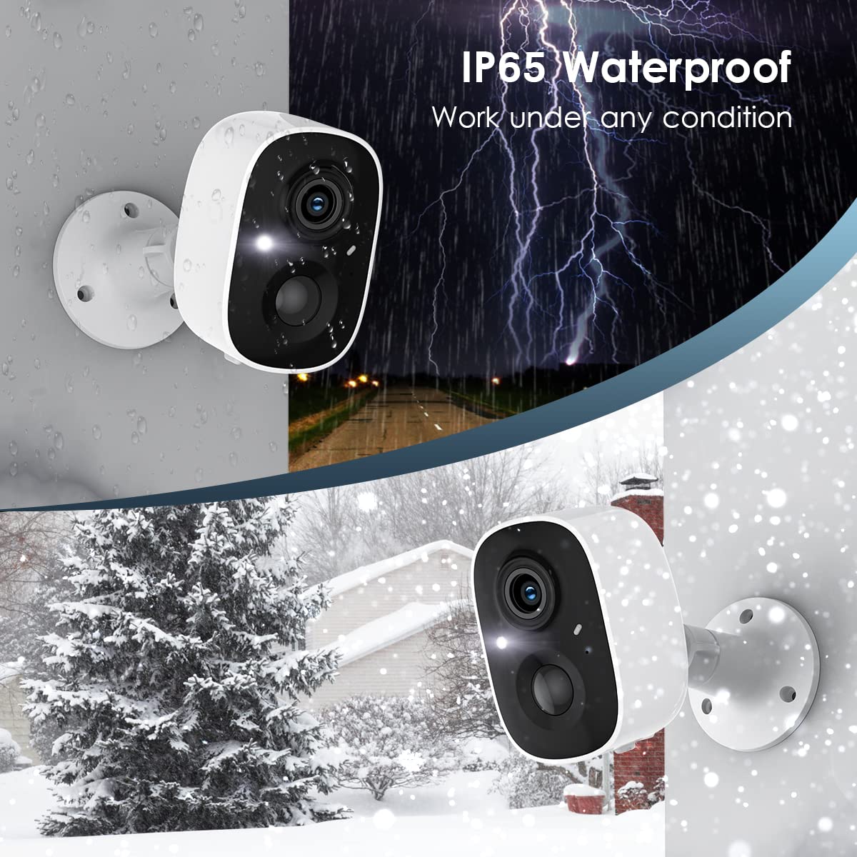 4 pack 2k ultra hd wireless outdoor security camera system side profil