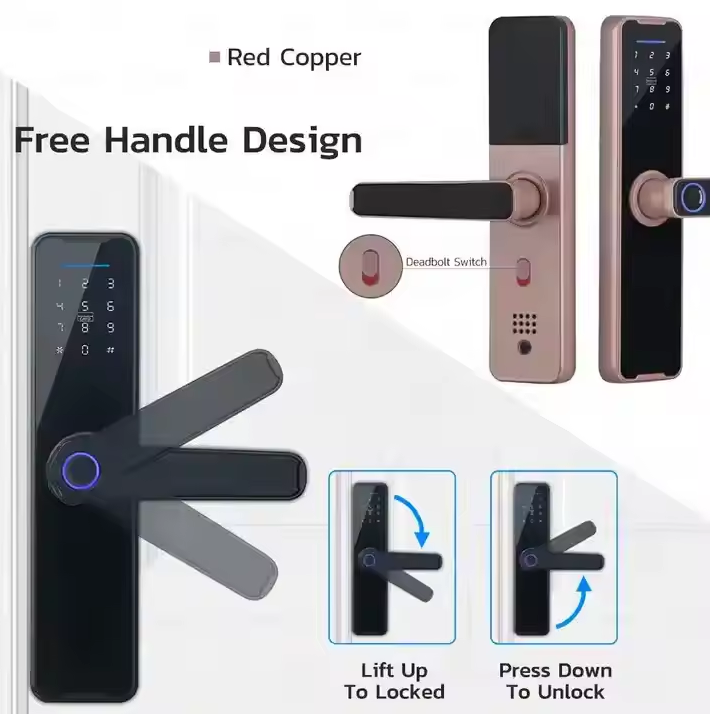 Lock Smart Door Lock - Fingerprint, Password, RFID, App Unlock