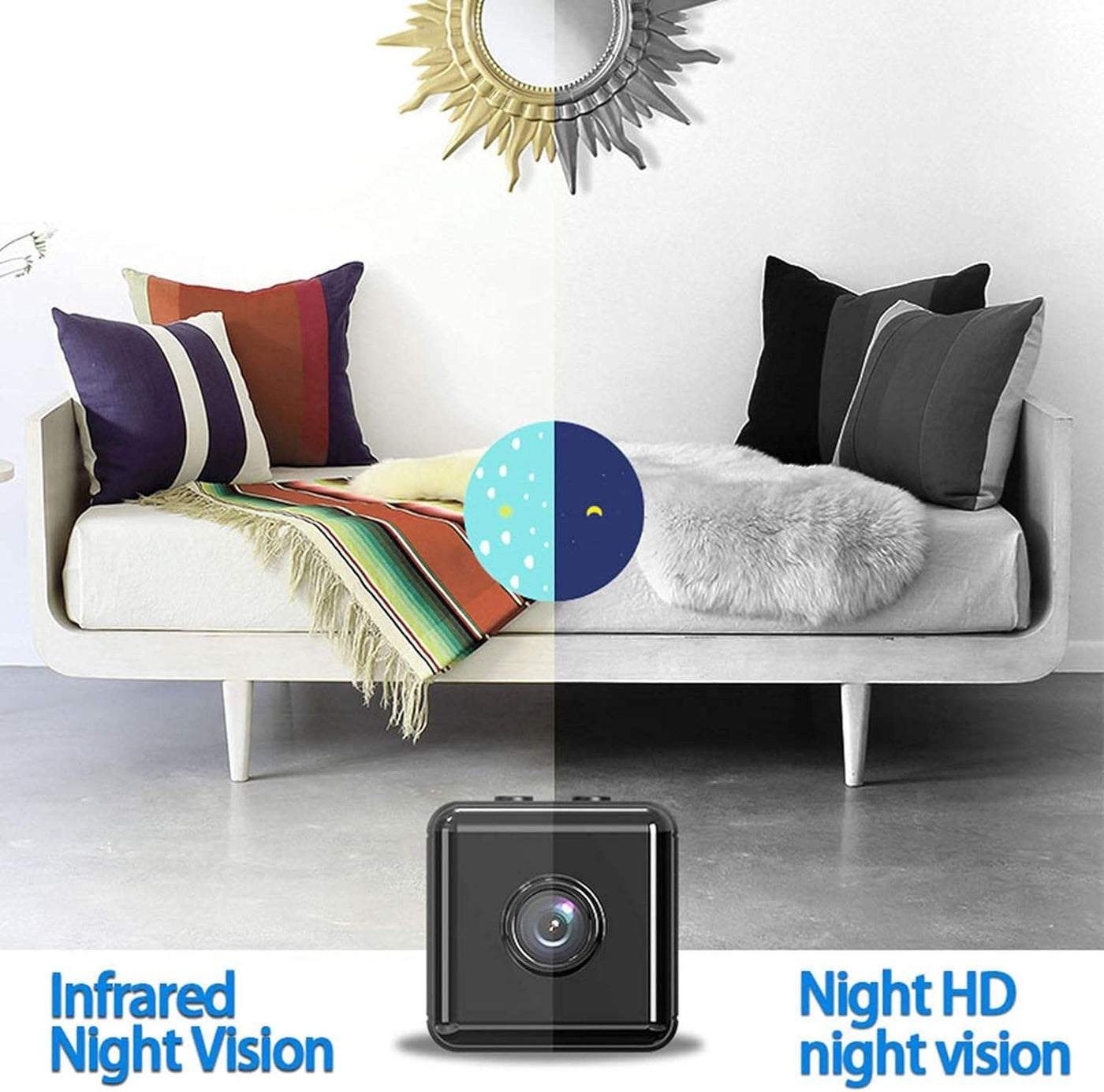 X6D Mini Wireless Camera – Built-In Battery, 1080P, Night Vision