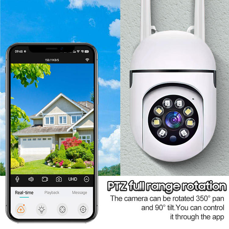 V380 Pro Dual Lens WiFi Dome Camera 4MP