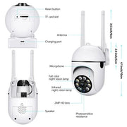 A7 WiFi PTZ Dome Camera 2MP