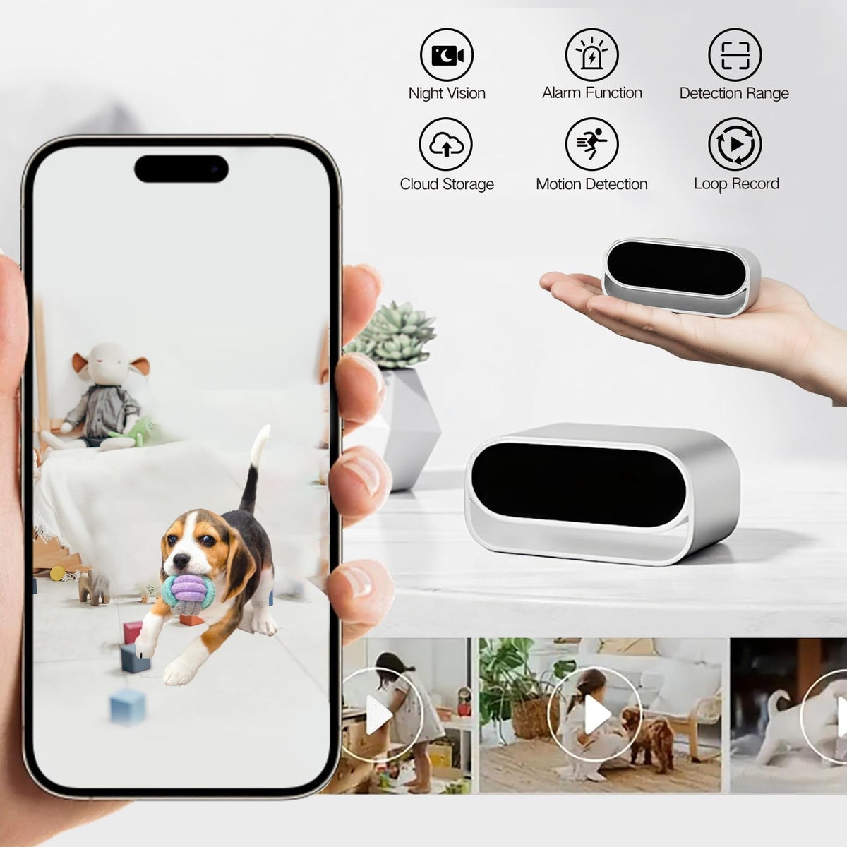 4K Clock Camera with Night Vision side profile | Smaronics