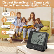 4k wifi hidden camera clock rear design product view | Smaronics