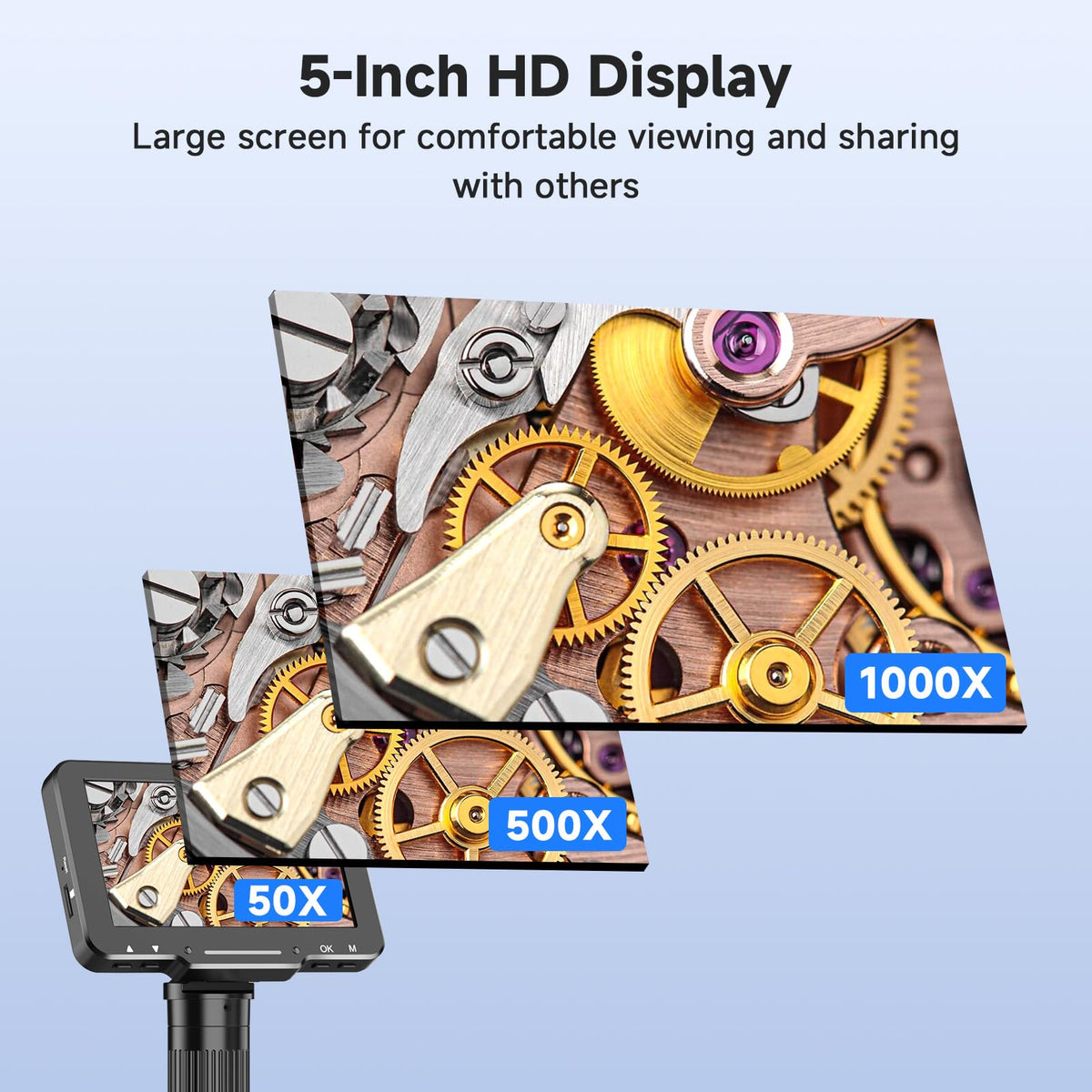 5" LCD Digital Soldering Microscope with C-Clamp
