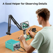 5" LCD Digital Soldering Microscope with C-Clamp