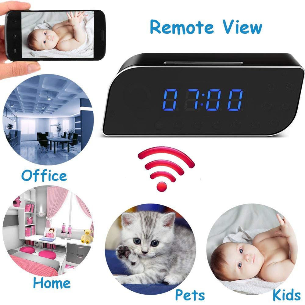 Wireless Clock Camera – 1080P Mini WiFi Monitoring Camera