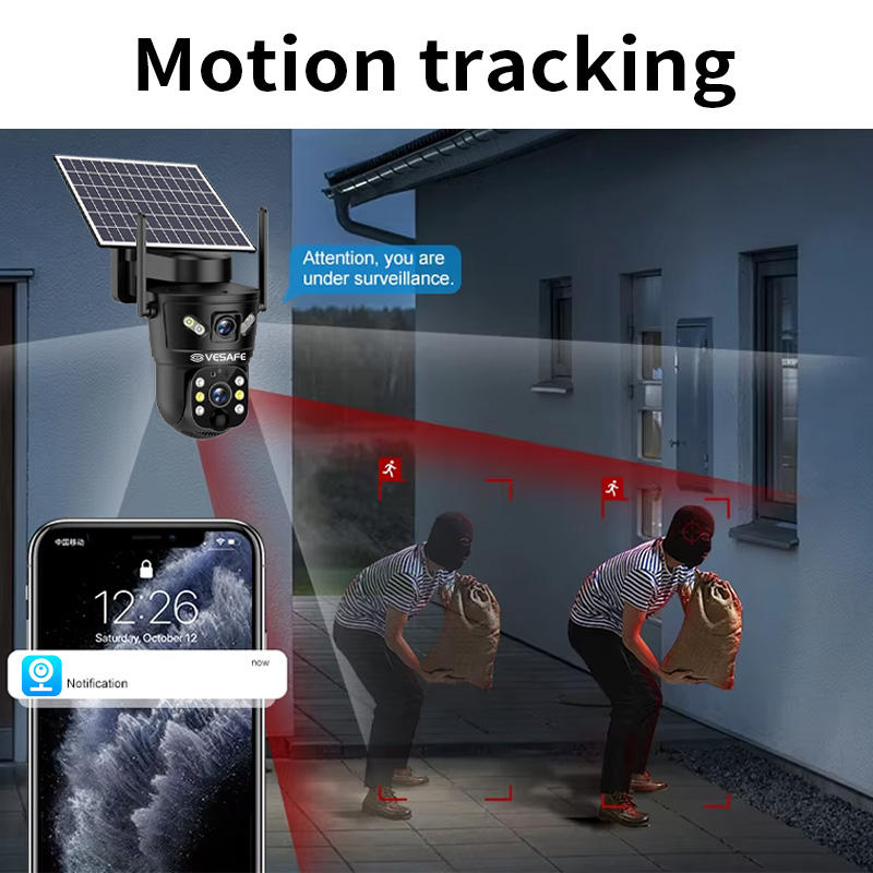 Outdoor Solar PTZ Security Camera 6MP