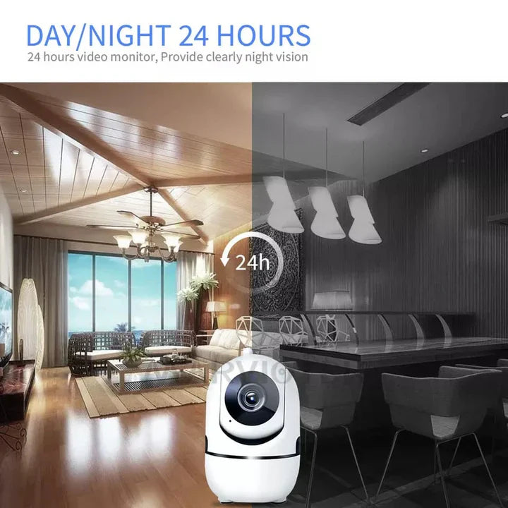 1080P WiFi PTZ Smart Camera - 355° Pan, 110° Tilt, Two-Way Audio