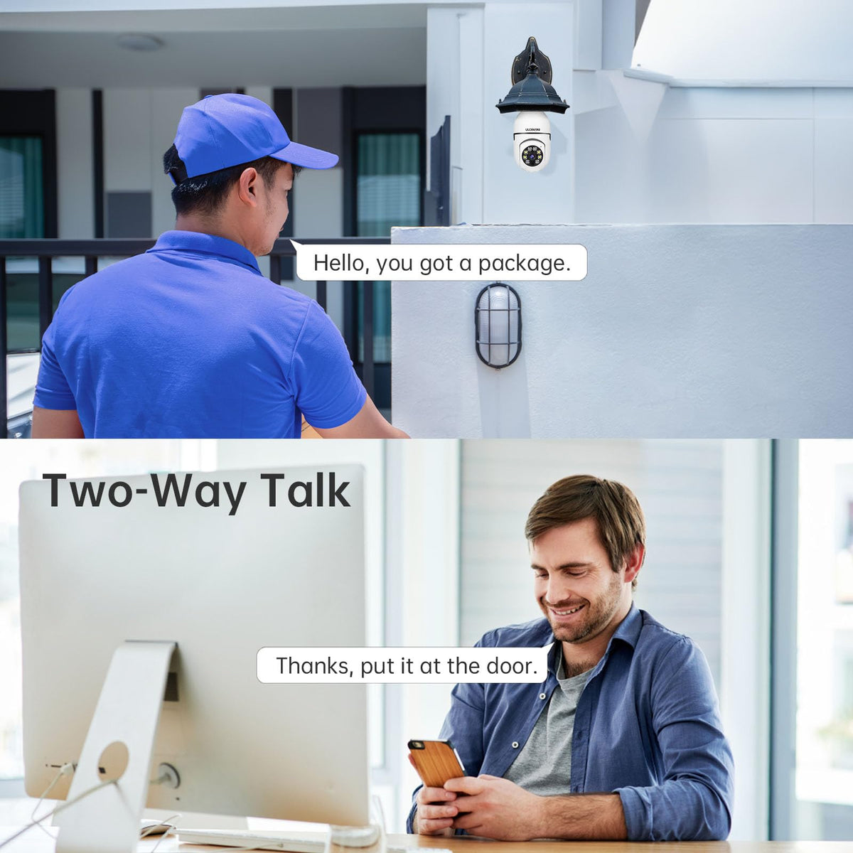 5g 2 4g dual band outdoor security light bulb camera package contents
