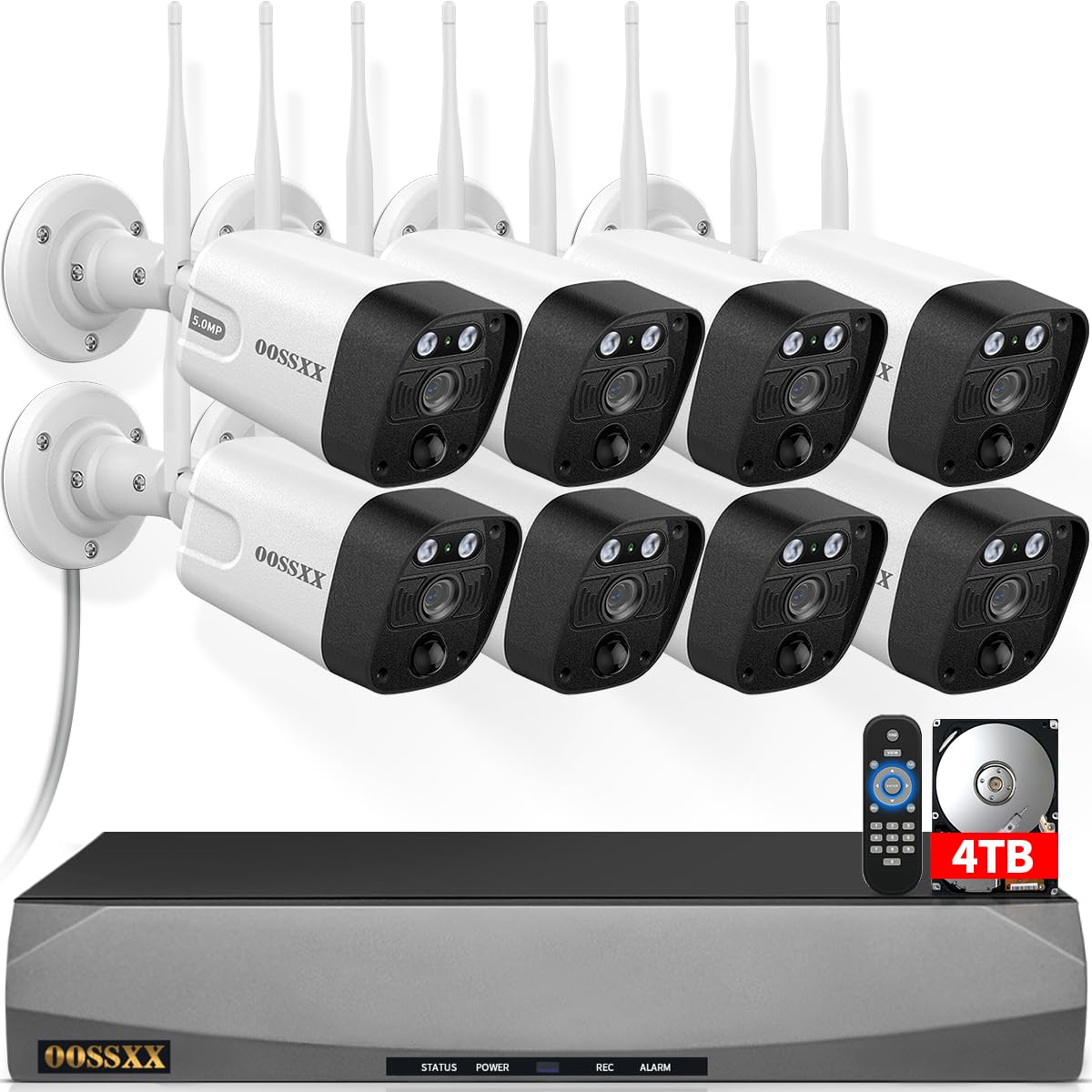5mp wireless wifi outdoor security camera system front angle product v