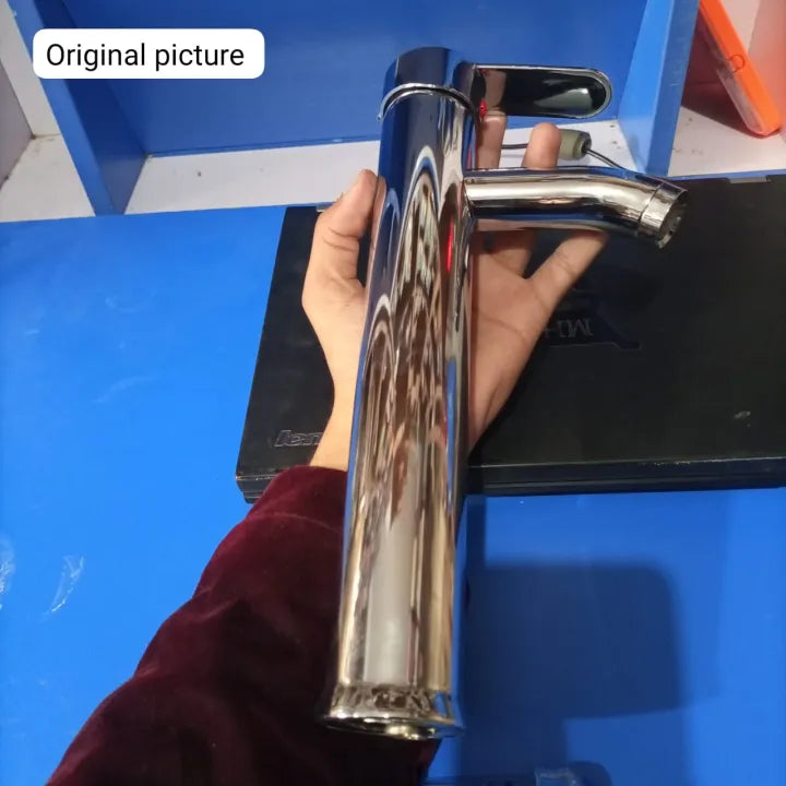 Modern Chrome Single Lever Bathroom Faucet - Deck Mounted