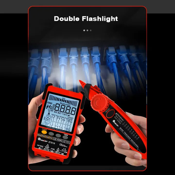 ET618 Network Cable Tester & Digital Multimeter 2-in-1