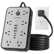 6 FT Surge Protector Power Strip with 6 USB Ports image 8