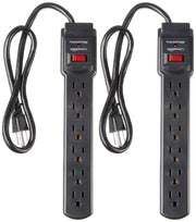 6-Outlet Surge Protector Power Strip front angle | Smaronics