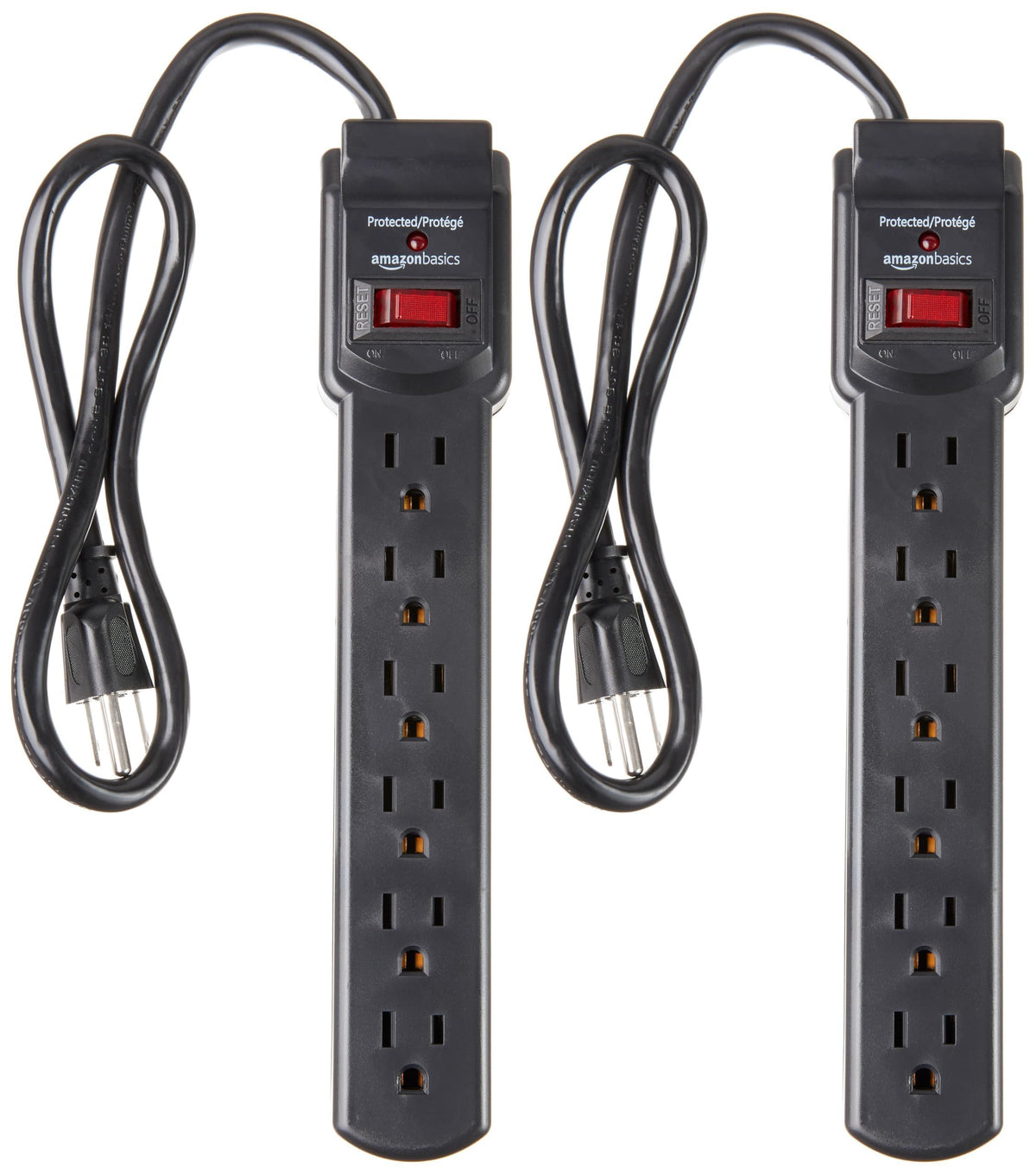 6-Outlet Surge Protector Power Strip front angle | Smaronics