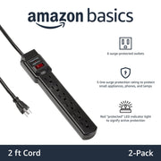 6-Outlet Surge Protector Power Strip rear design | Smaronics