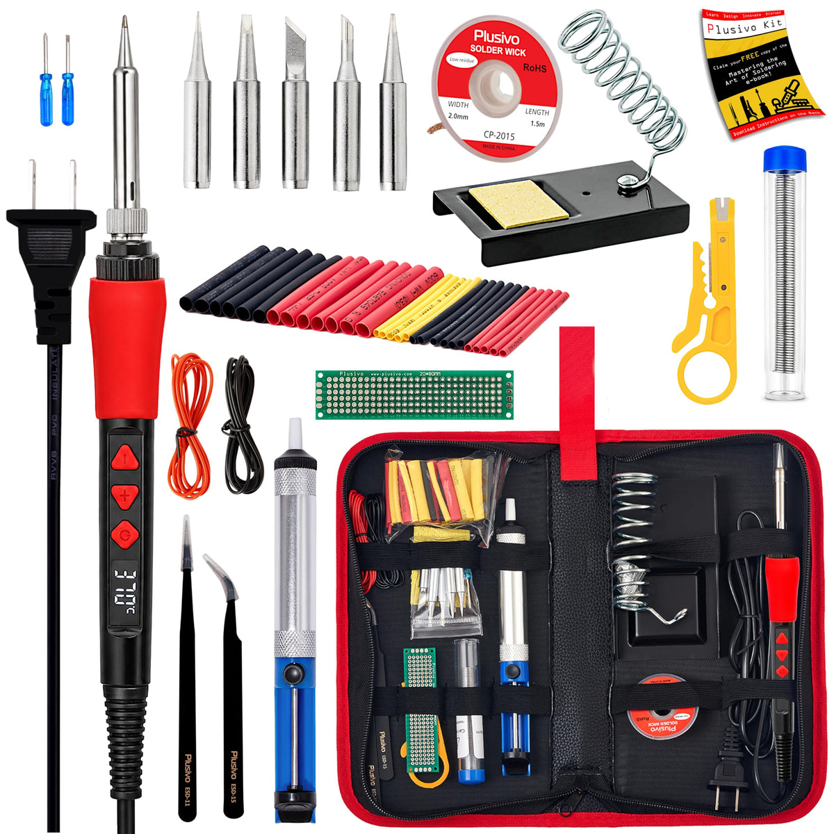 60W Adjustable Temperature Soldering Iron Kit image 10