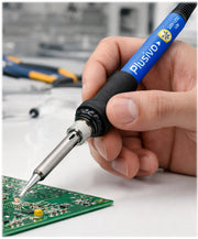 60w adjustable temperature soldering iron kit clip and build detail |