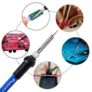60W Adjustable Temperature Soldering Iron Kit side profile | Smaronics