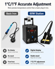 60W Digital Soldering Station clip and build detail | Smaronics