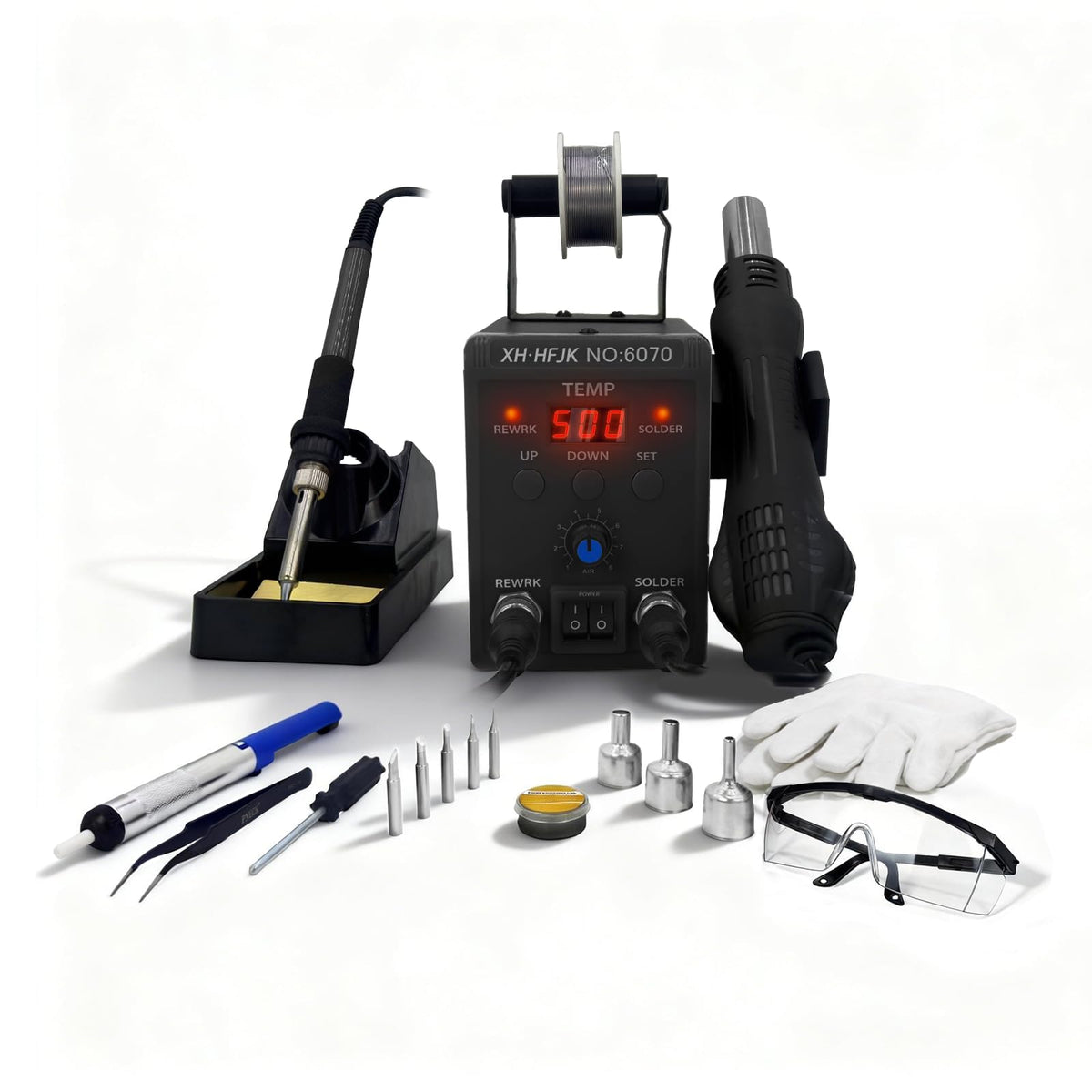 60W Digital Soldering Station front angle | Smaronics