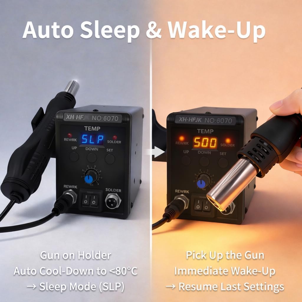 60W Digital Soldering Station product detail close up | Smaronics