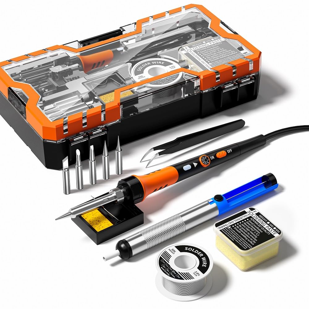 60W Soldering Iron with Ceramic Heater front angle | Smaronics