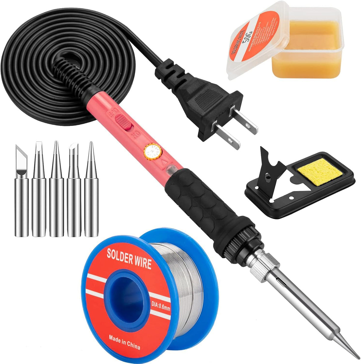 60w soldering iron kit front angle product view | Smaronics