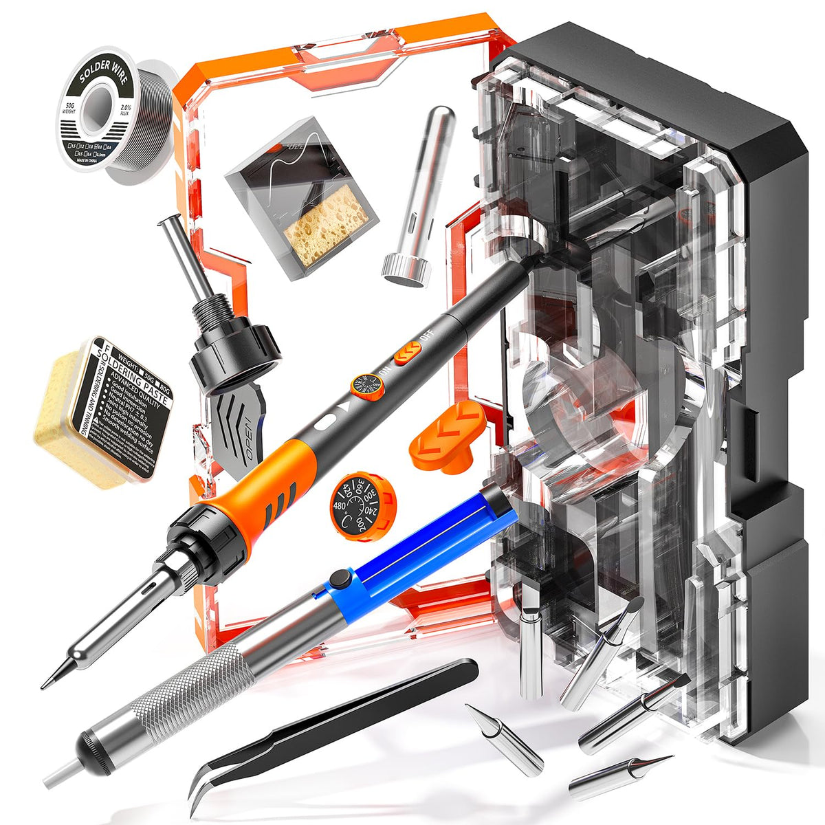 60w soldering iron package contents view | Smaronics