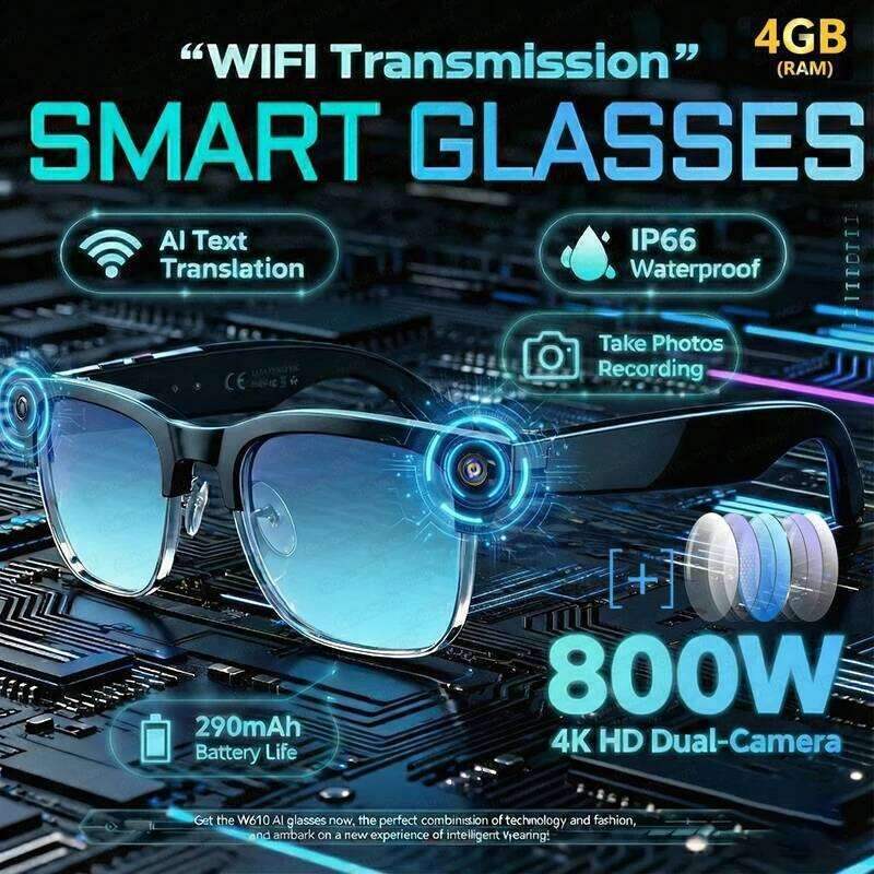 M05029 Smart Glasses with 8MP Camera and Translation