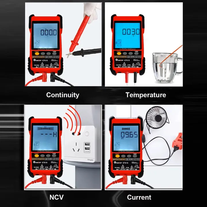 ET618 Network Cable Tester & Digital Multimeter 2-in-1