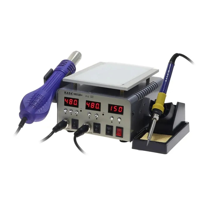 Kada 9803D+ 3-in-1 SMD Rework Station with Preheating Plate