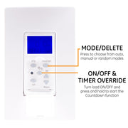 7-Day In-Wall Digital Timer Switch side profile | Smaronics