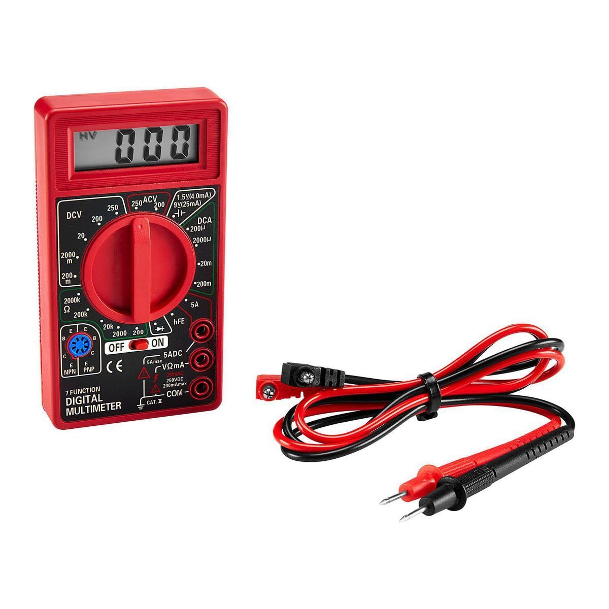 7 Function Digital Multimeter front angle | Smaronics